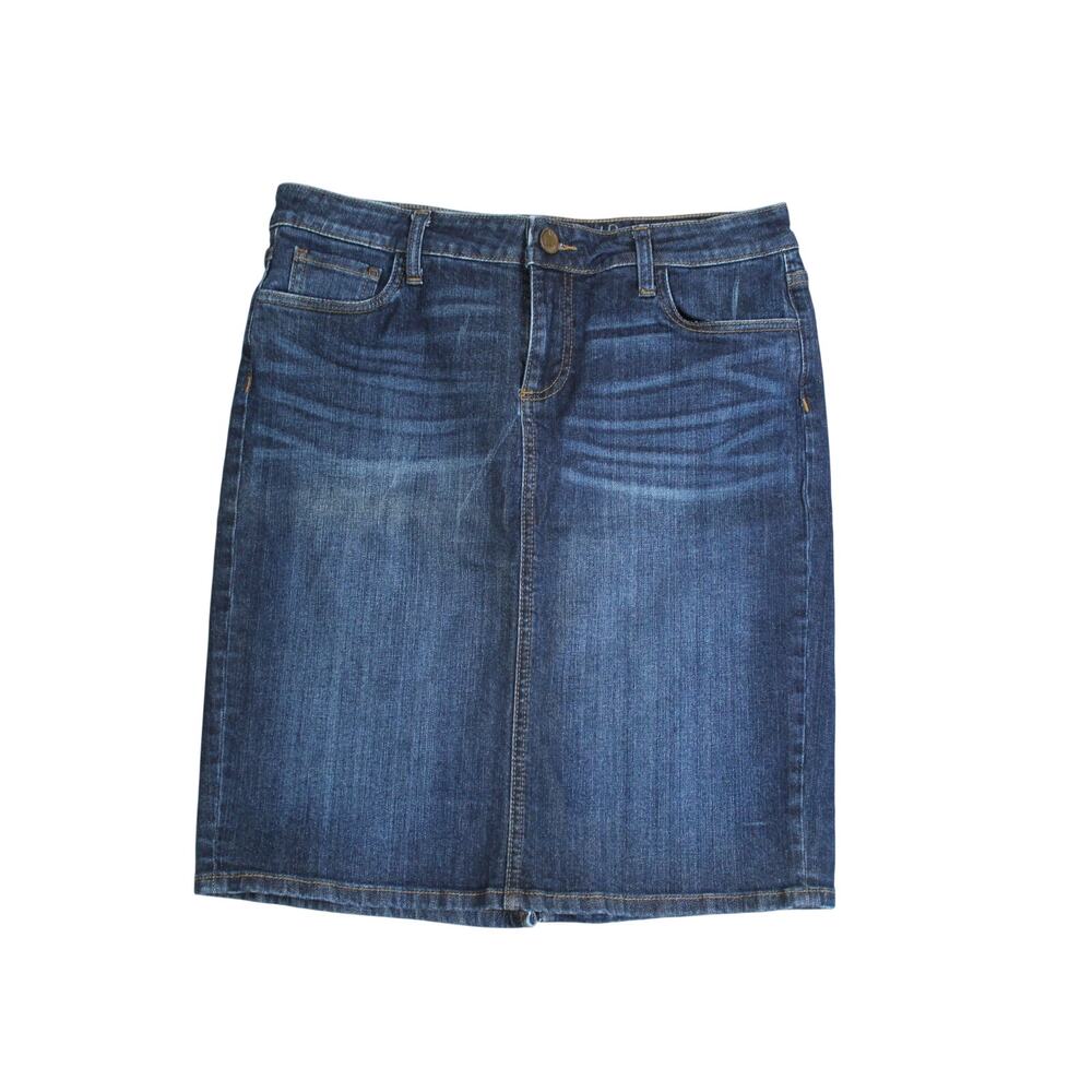 KUT Denim Skirt Womens Size 10 Blue Stretch Jean Casual Boho Festival